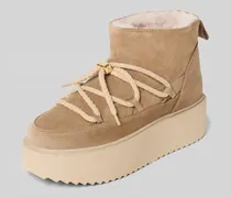 Snow Boots aus Leder mit Plateausohle