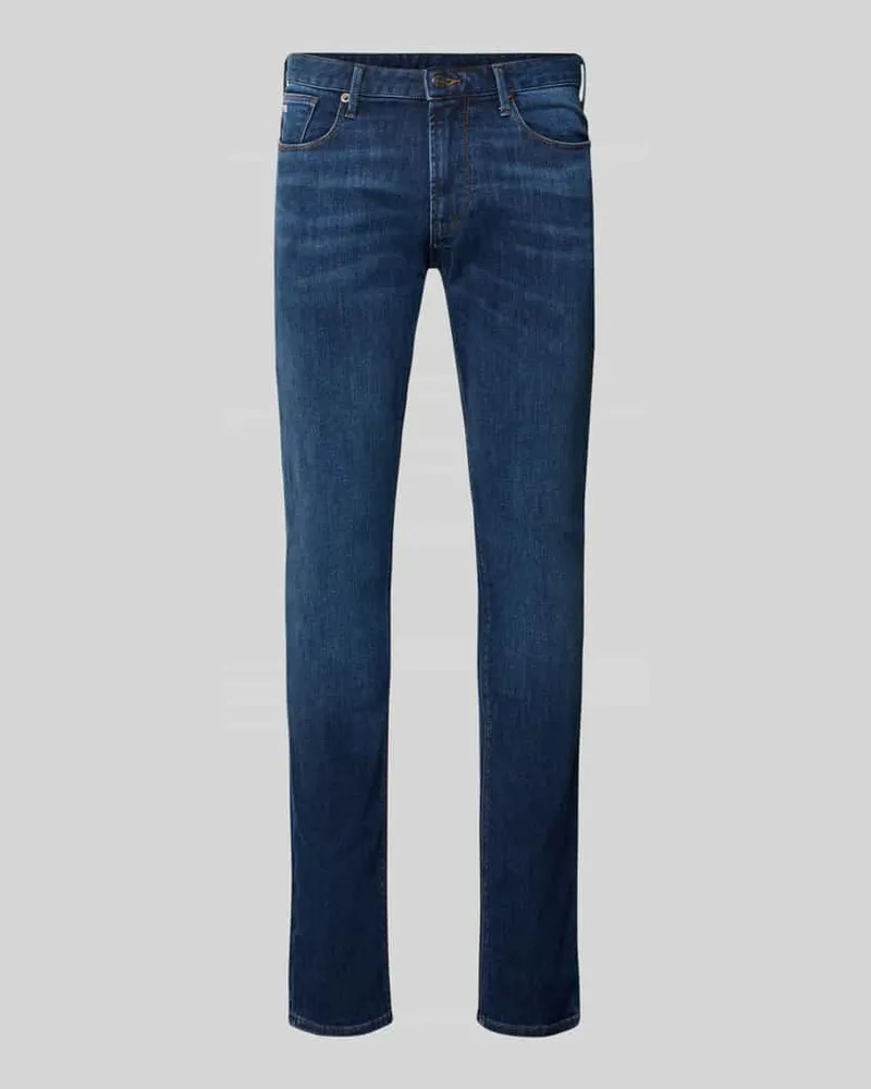 Emporio Armani Slim Fit Jeans aus Baumwoll-Mix im 5-Pocket Design Jeansblau