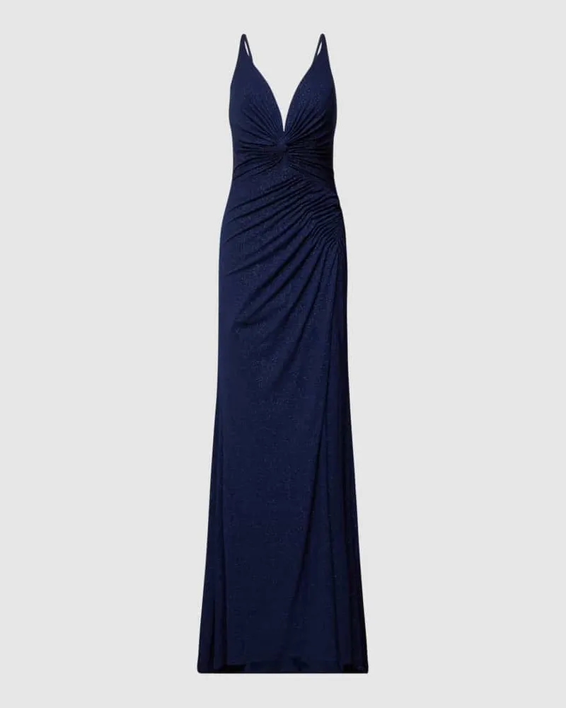 Mascara Abendkleid mit Raffungen Blau