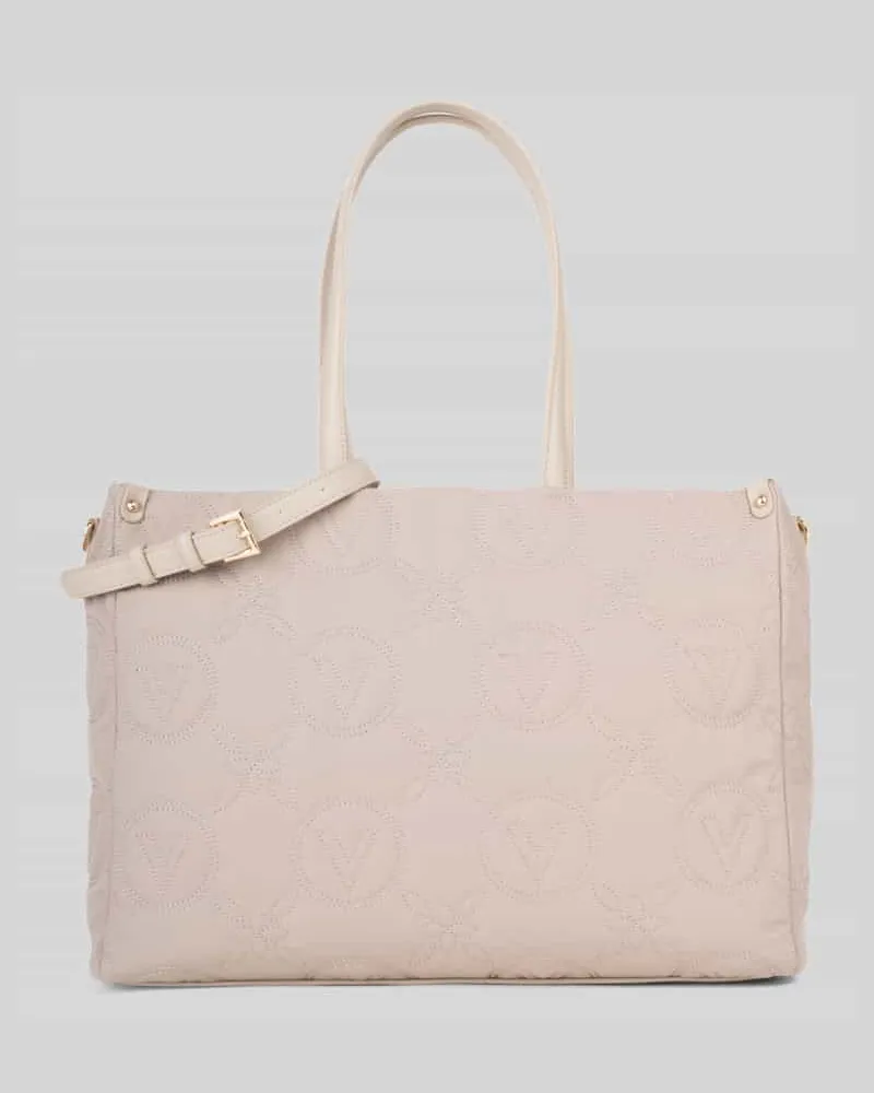 Valentino Bags Shopper aus Polyester-Mix mit Logo-Stickerei Beige