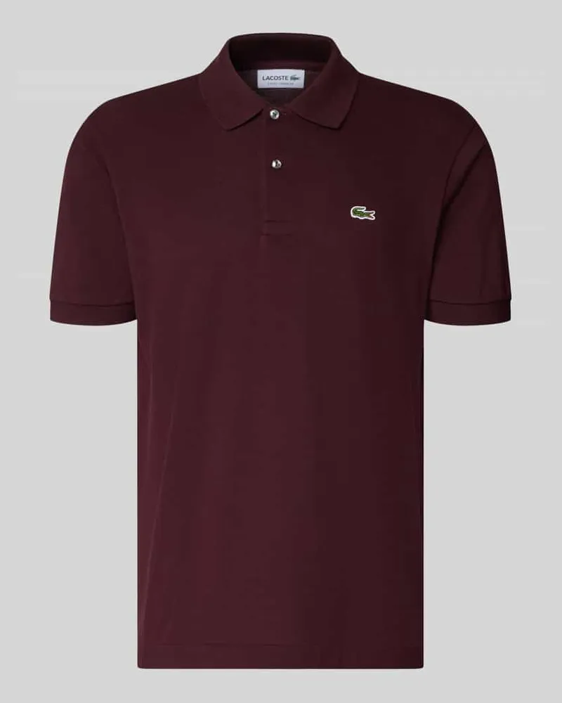 Lacoste Regular Fit Poloshirt aus reiner Baumwolle Dunkelrot