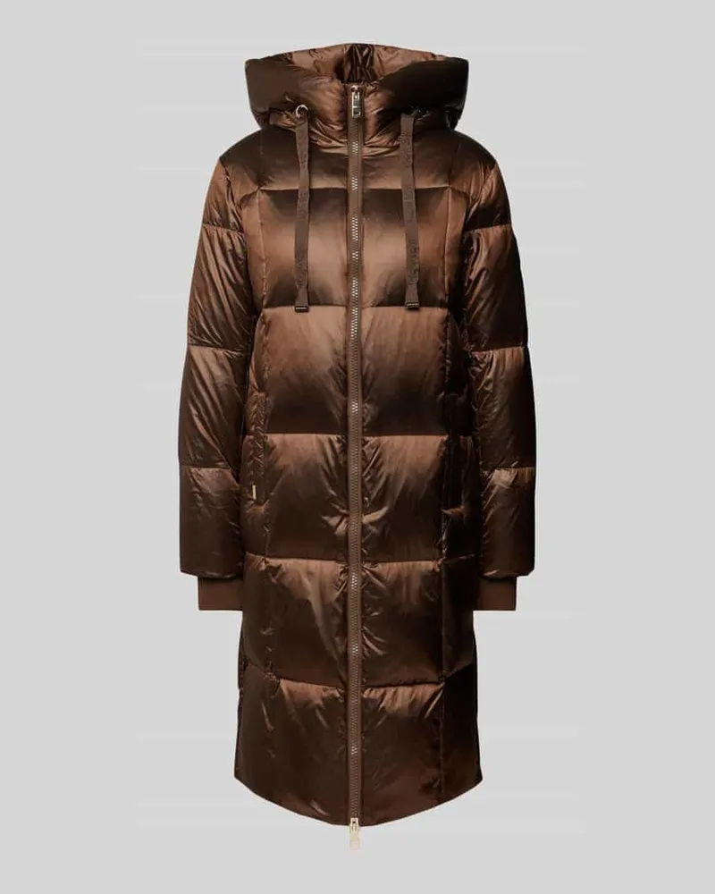 Mos Mosh Daunenmantel mit Kapuze Modell 'NOVA Mittelbraun