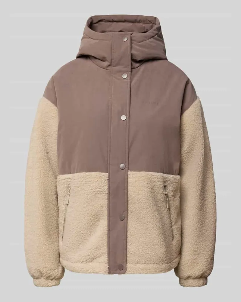 Mazine Regular Fit Jacke mit Kunstfellbesatz Modell 'Blocking Schlamm