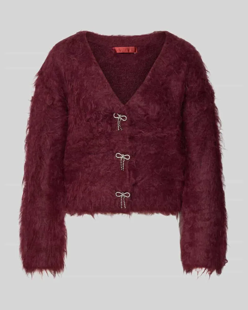 Guess Strickjacke aus Effektgarn Modell 'TOMIKO Bordeaux