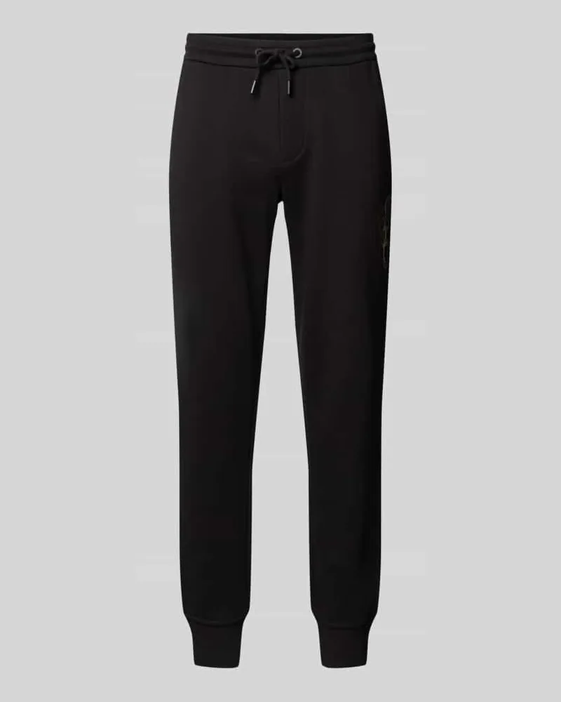 Armani Exchange Sweatpants mit elastischem Bund Modell 'PANTALONI Black