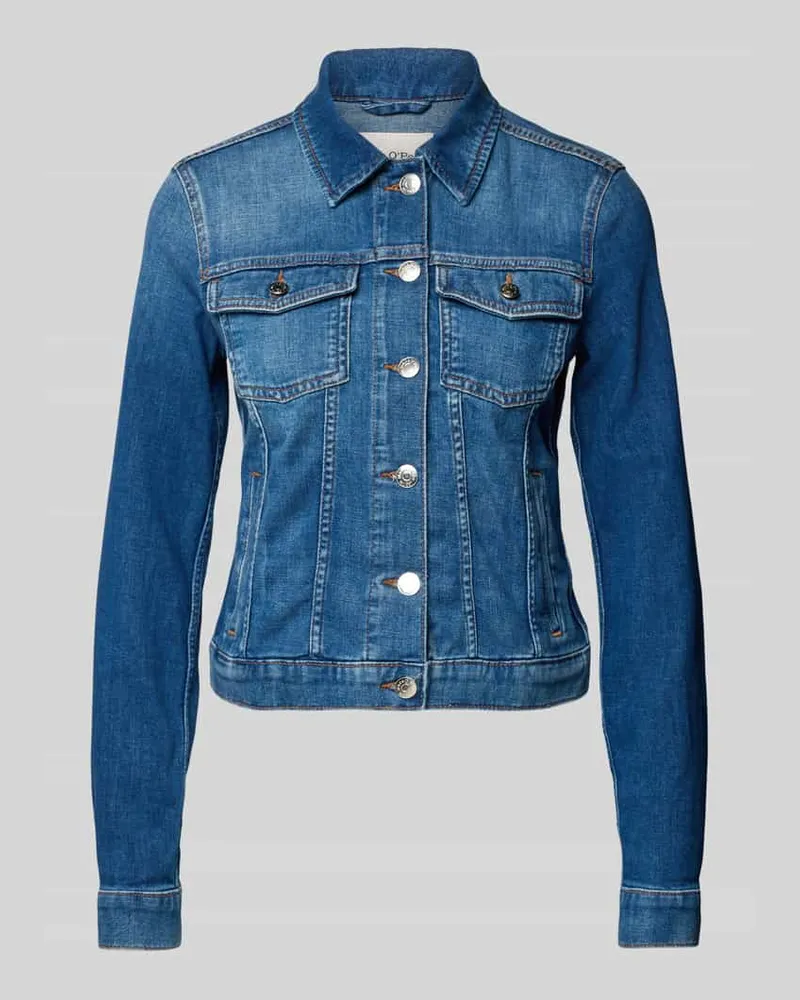 Marc O'Polo Regular Fit Jeansjacke aus Baumwoll-Mix Dunkelblau