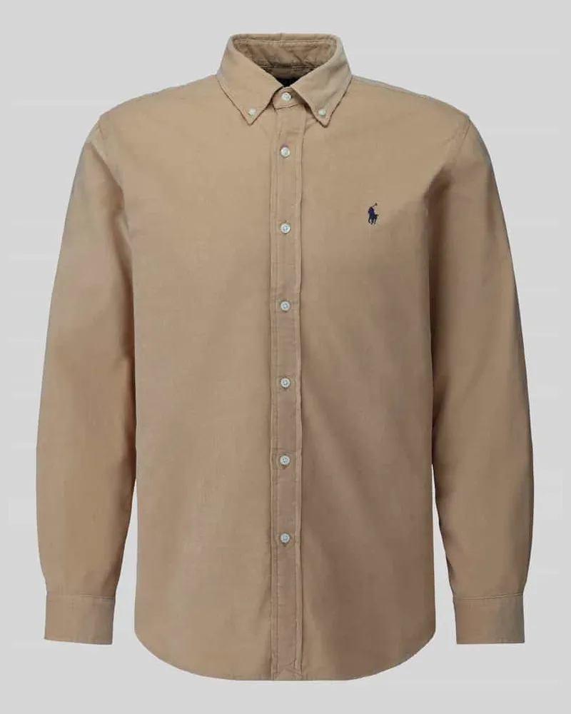 Ralph Lauren Custom Fit Freizeithemd aus reiner Baumwolle Camel