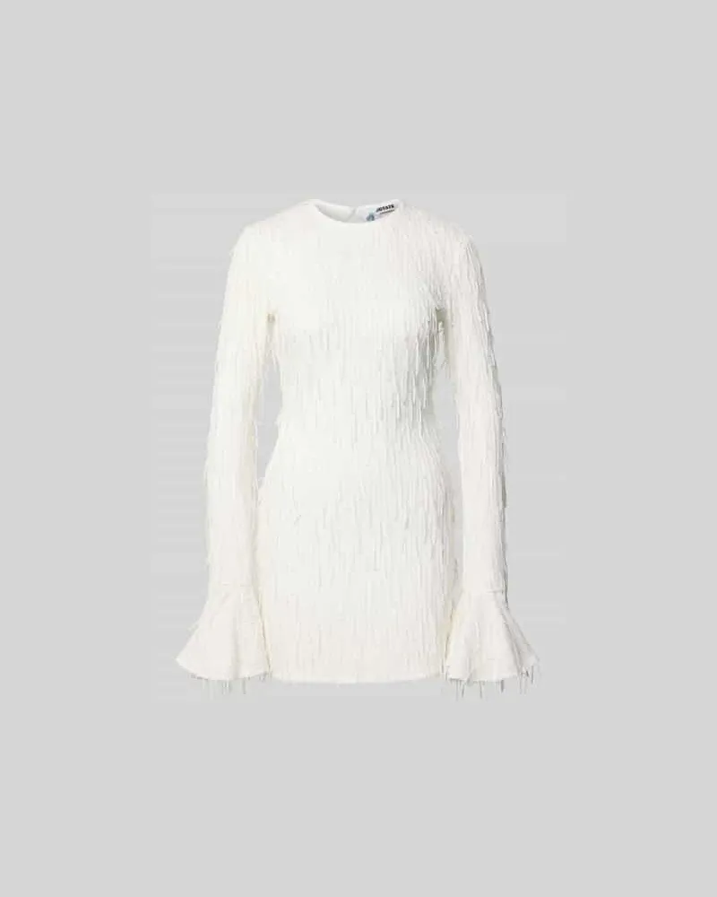 ROTATE Birger Christensen Minikleid mit Rundhalsausschnitt Weiss