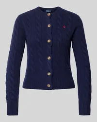 Ralph Lauren Wollcardigan mit Zopfmuster Marine