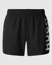 HUGO BOSS Badehose mit Label-Schriftzug Modell 'ABAS Black