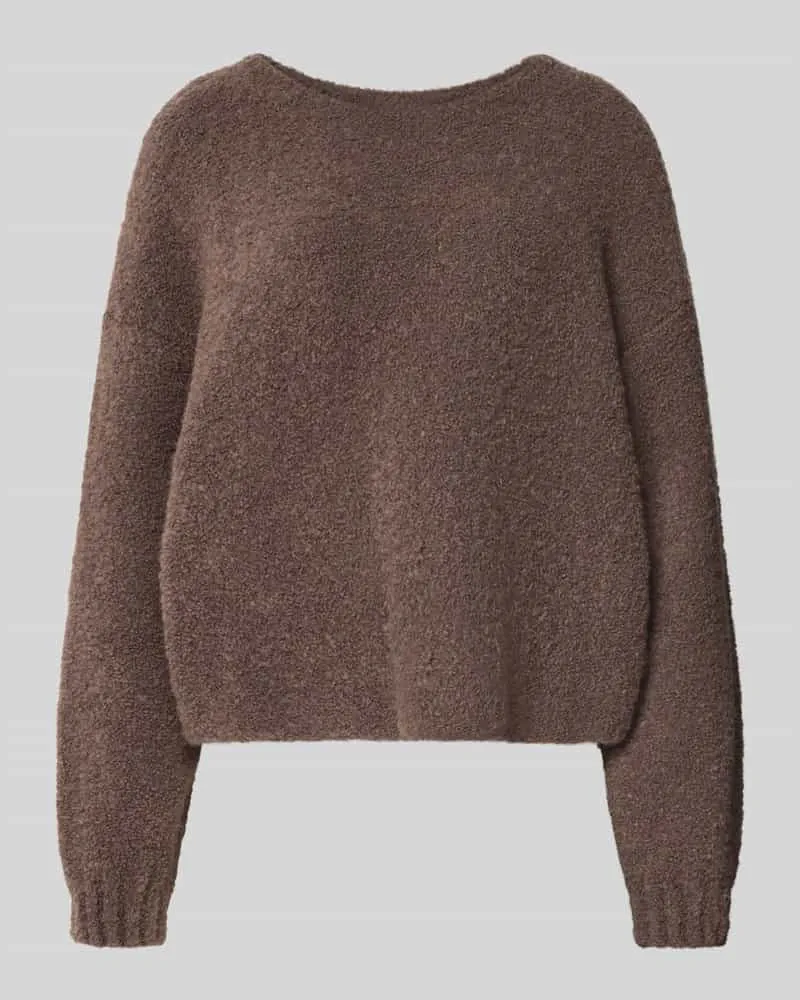 American Vintage Pullover aus Leinen-Mix mit Alpaka-Anteil Modell 'Zolly Dunkelbraun