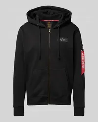 Alpha Industries Sweatjacke mit Label-Details Black