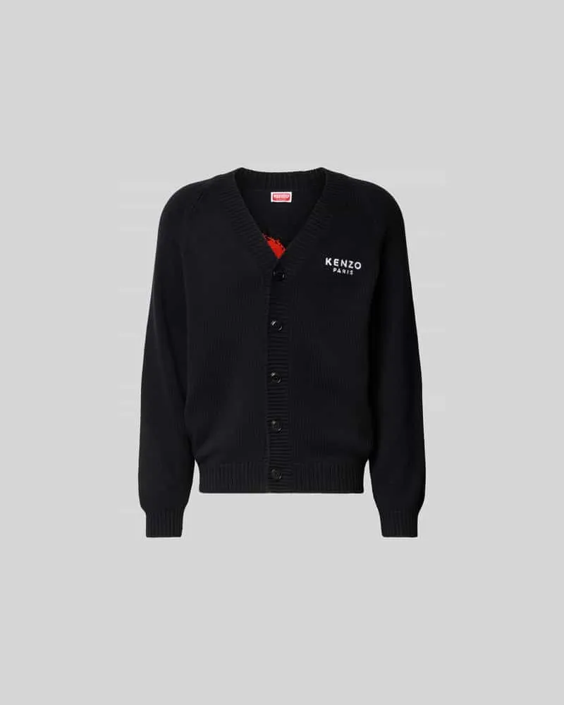 Kenzo Strickjacke mit Knopfleiste Black