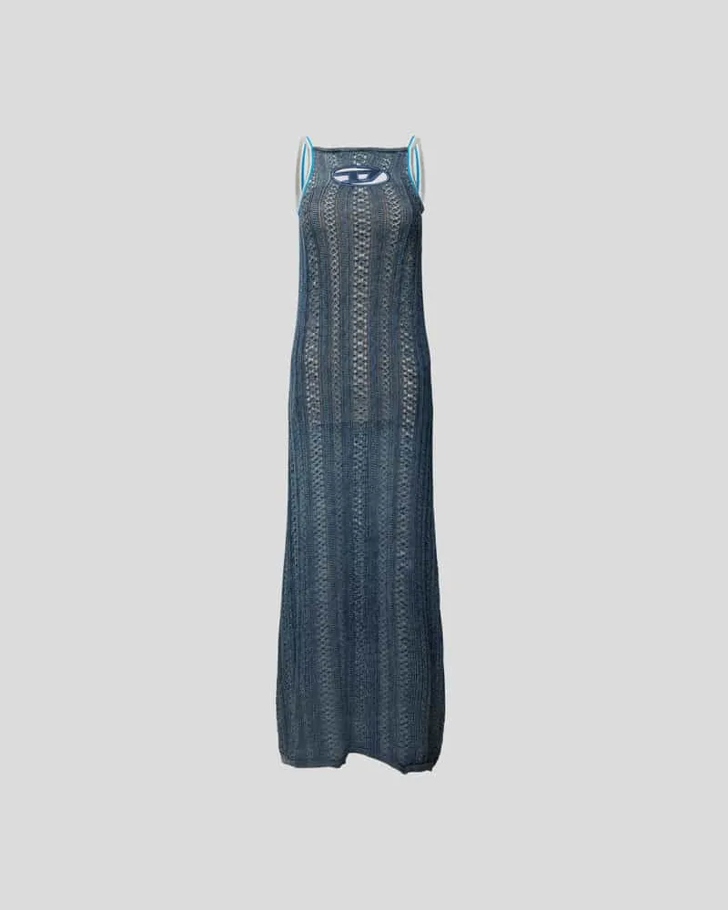 Diesel Maxikleid in Strick-Optik Anthrazit