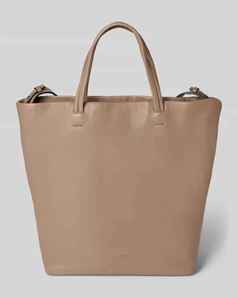 Liebeskind Lederhandtasche mit Label-Detail Modell 'Hera Taupe