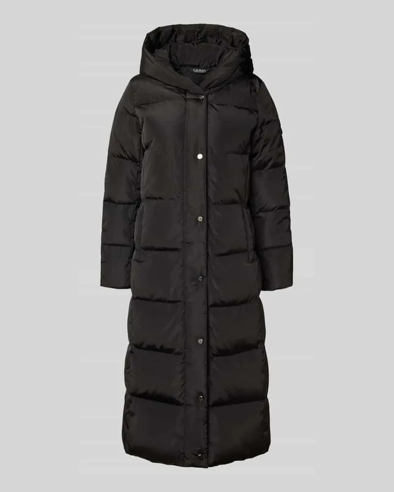 Ralph Lauren Slim Fit Steppmantel mit Kapuze Black