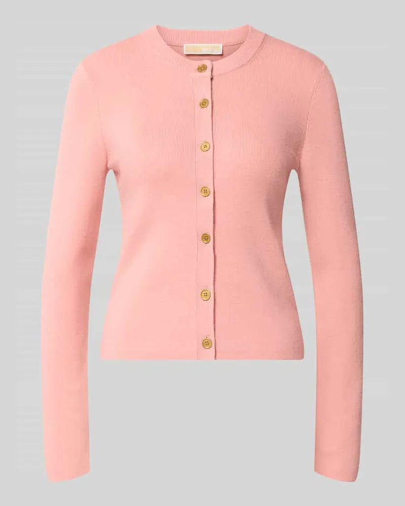 Michael Kors Strickjacke aus Baumwoll-Mix Altrosa