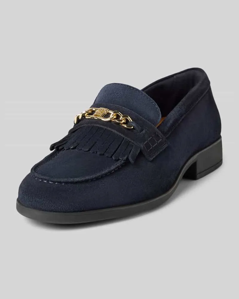 Tommy Hilfiger Slipper aus Wildleder Dunkelblau