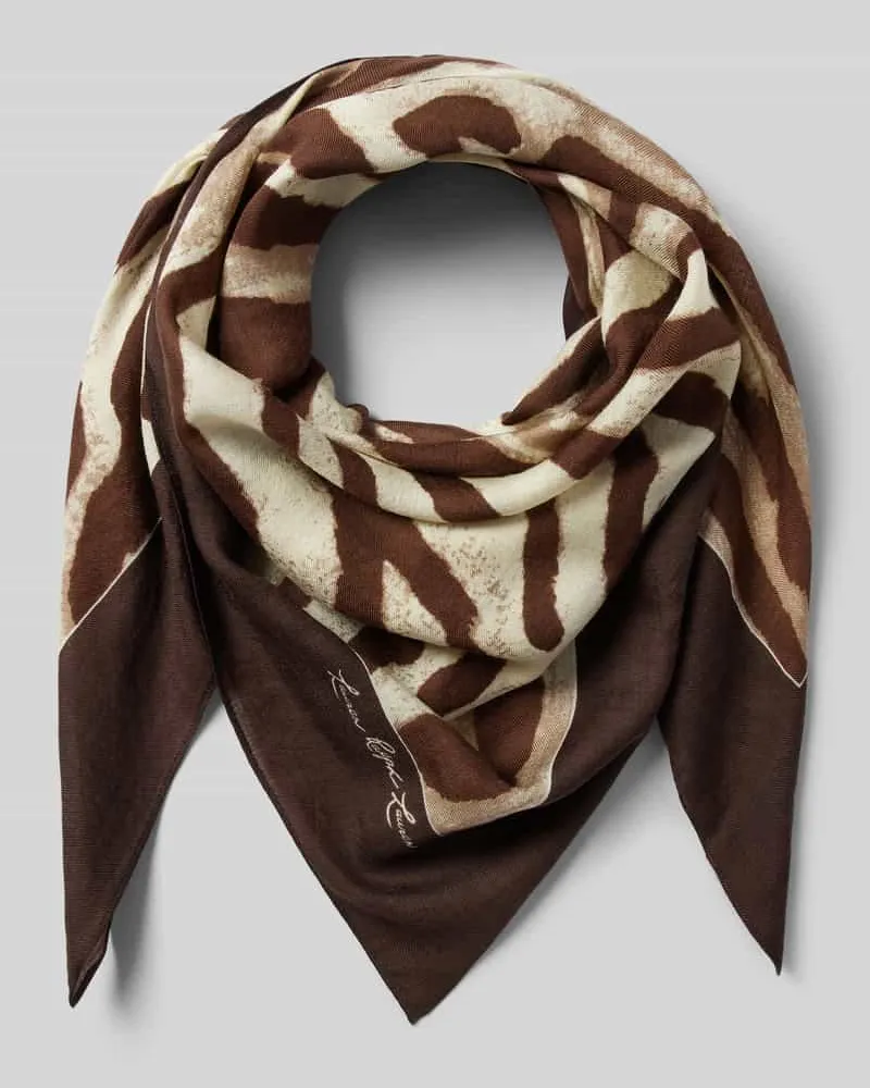 Ralph Lauren Tuch aus Wolle-Seide-Mix Modell 'ZEBRA Offwhite