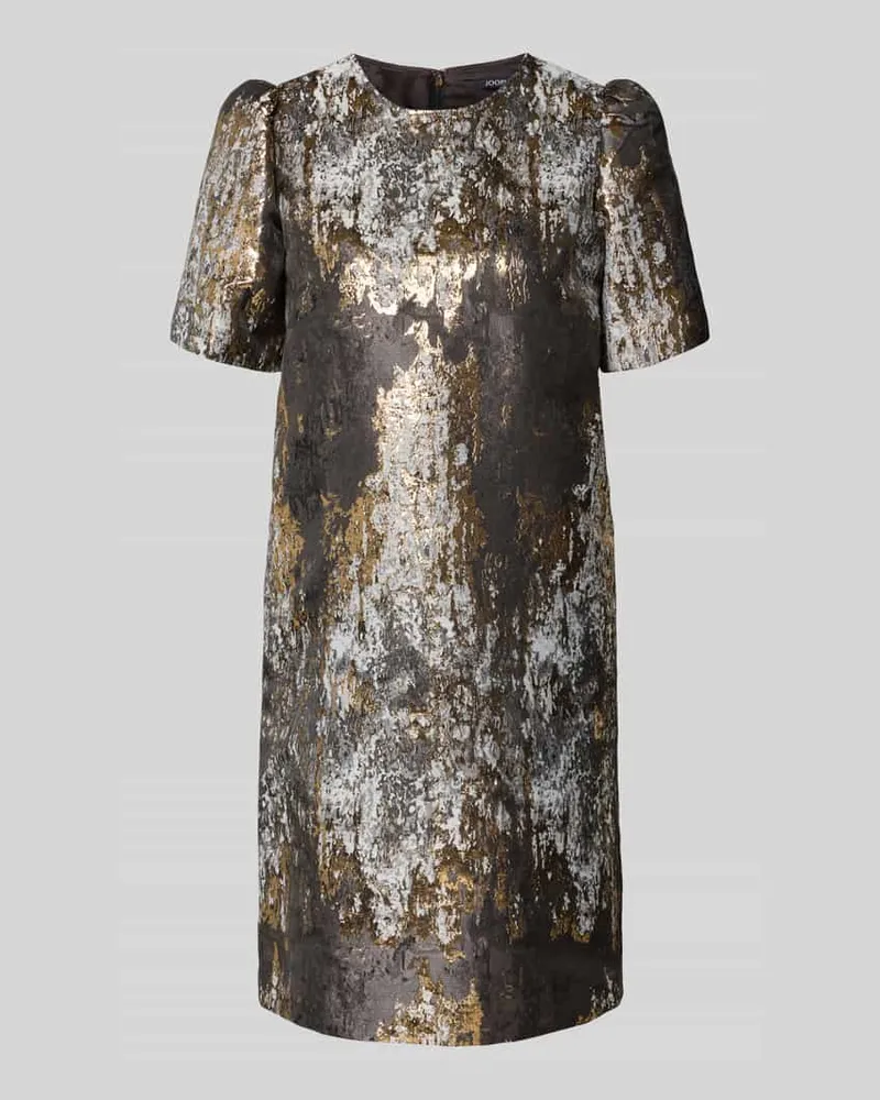 JOOP! Cocktailkleid mit schimmerndem Jacquard-Effekt Hellgrau