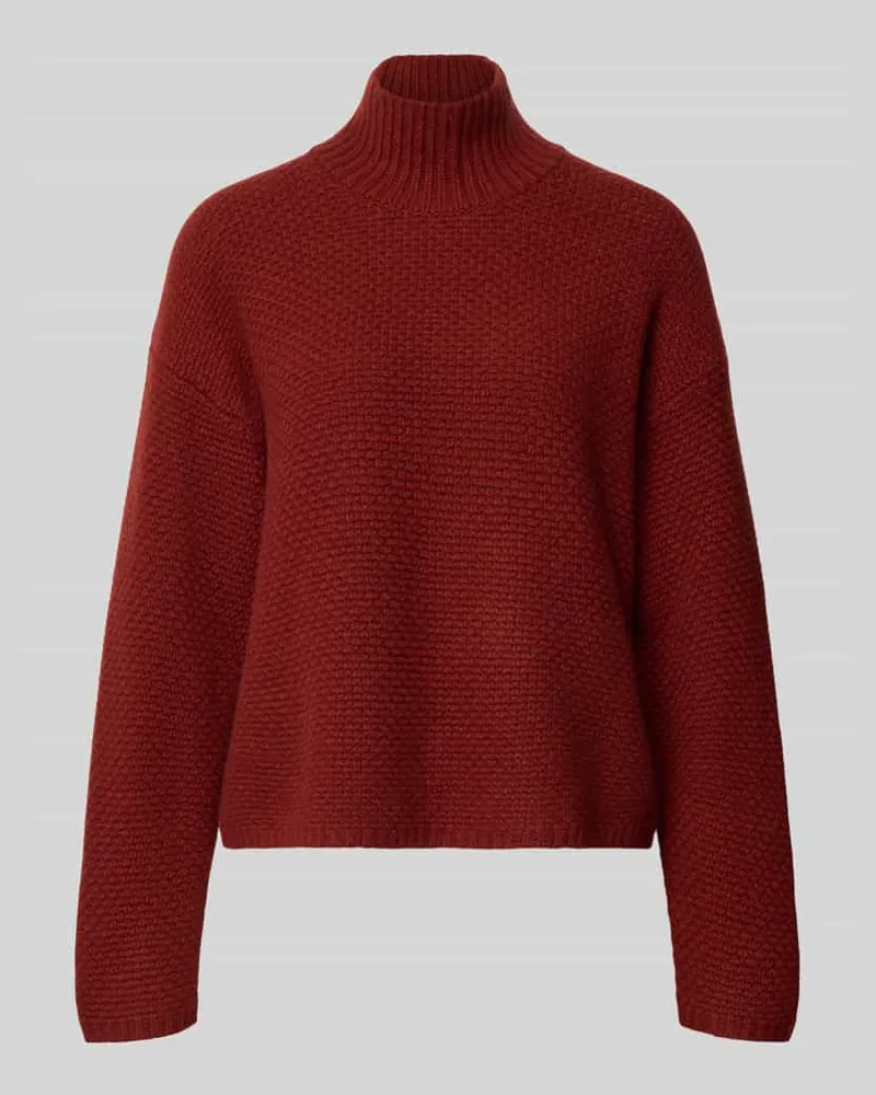 windsor. Strickpullover aus Kaschmir mit Stehkragen Dunkelrot