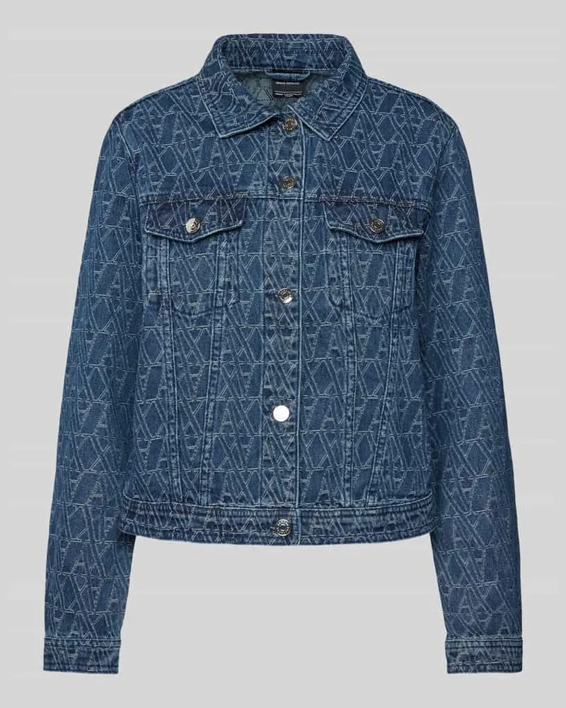 Armani Exchange Jeansjacke mit Brustpattentaschen Blau