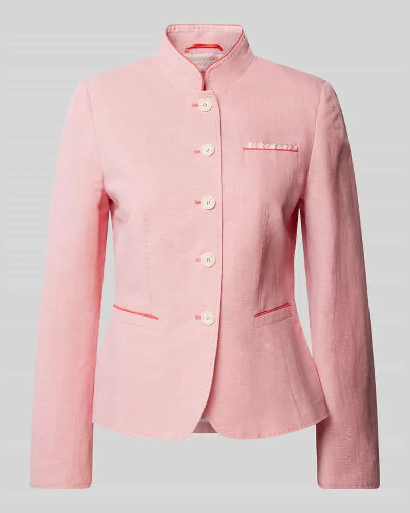 White Label Blazer aus Leinen-Baumwoll-Mix Koralle