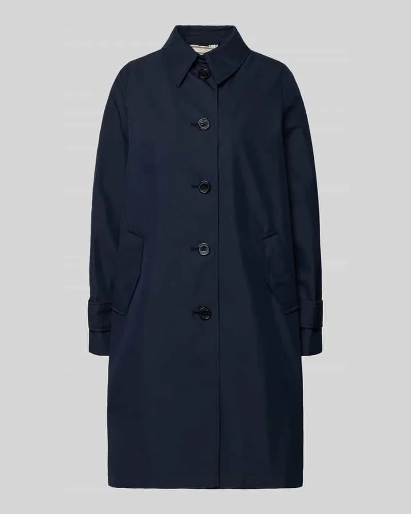 S.Oliver Regular Fit Trenchcoat aus Baumwoll-Mix Marine
