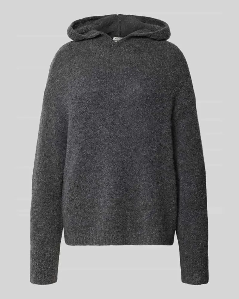 Marc O'Polo Relaxed Fit Hoodie aus Schurwoll-Mix Dunkelgrau