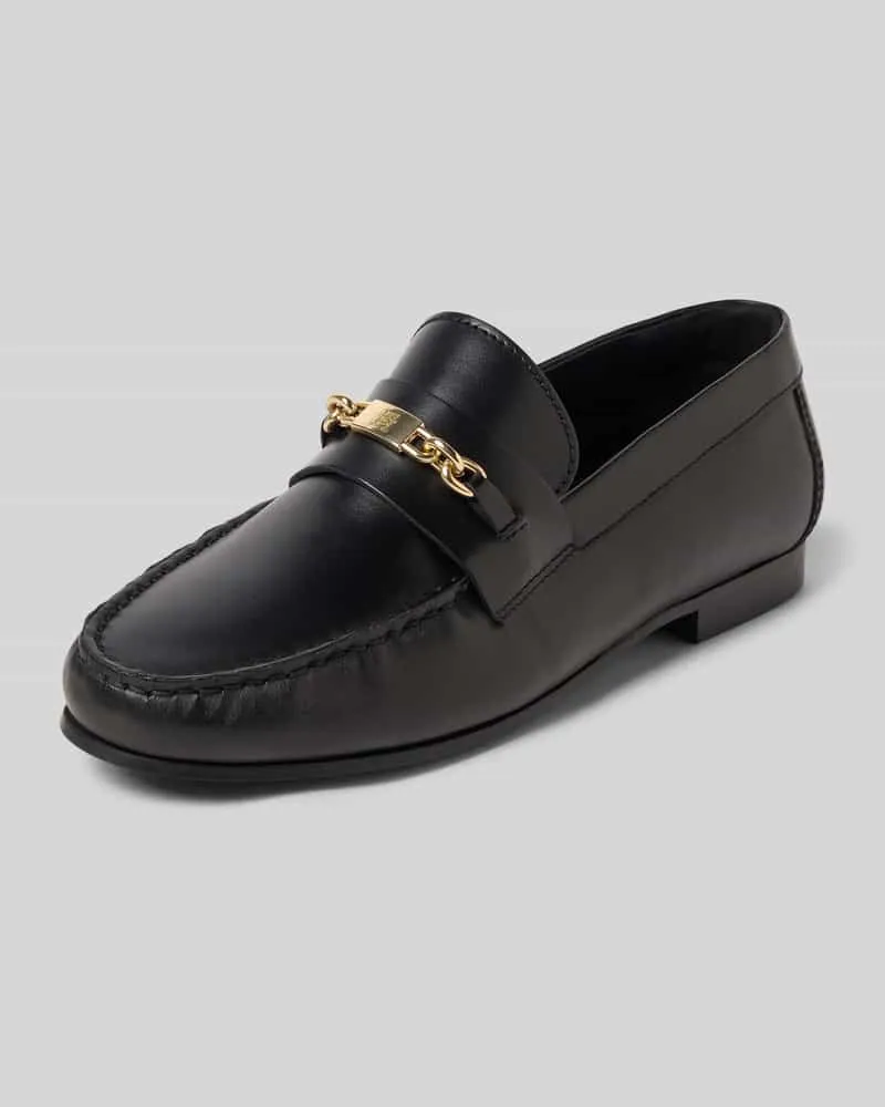 Tommy Hilfiger Loafer aus echtem Rindsleder Black