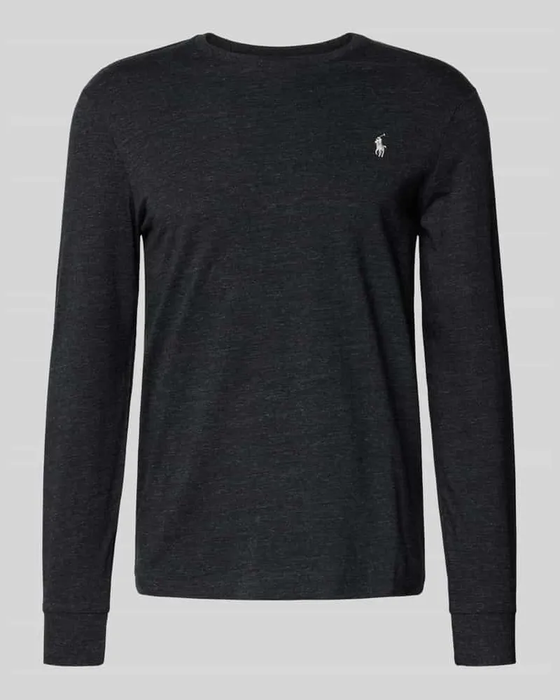 Ralph Lauren Regular Fit Longsleeve mit Logo-Stitching Modell 'Jersey Black