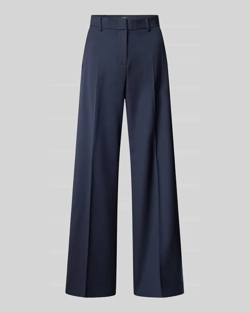 Max Mara Wide Leg Stoffhose mit Bügelfalten Modell 'VISIVO Marine