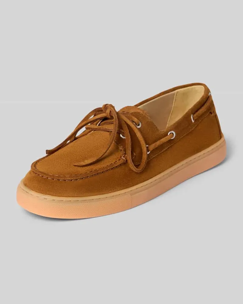 Marc O'Polo Loafer aus reinem Rindnubuk Modell 'KARA 1B Cognac