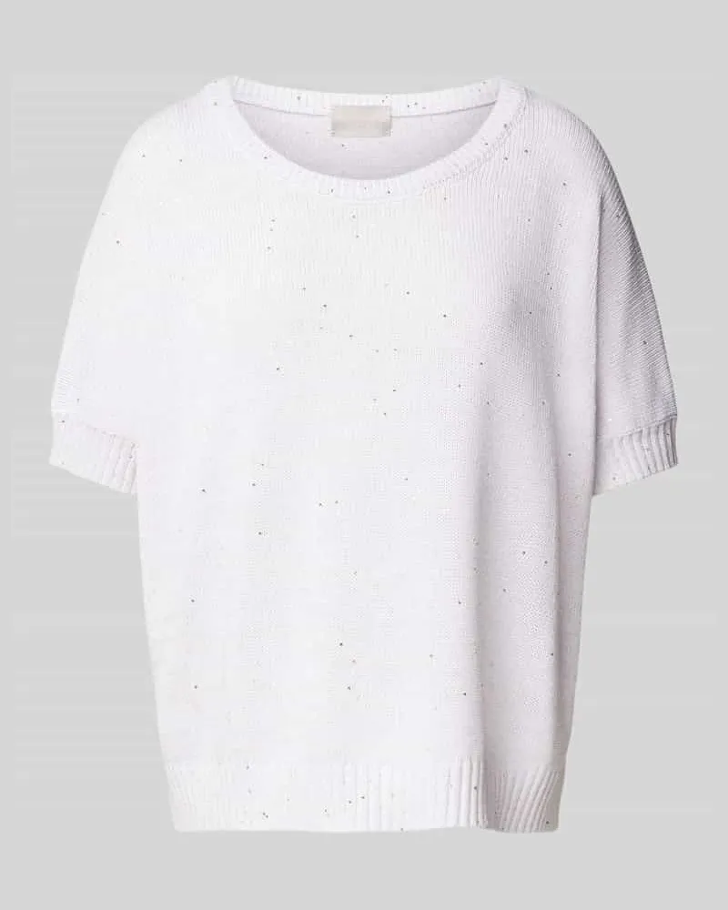 hemisphere Strickpullover mit gerippten Abschlüssen Offwhite