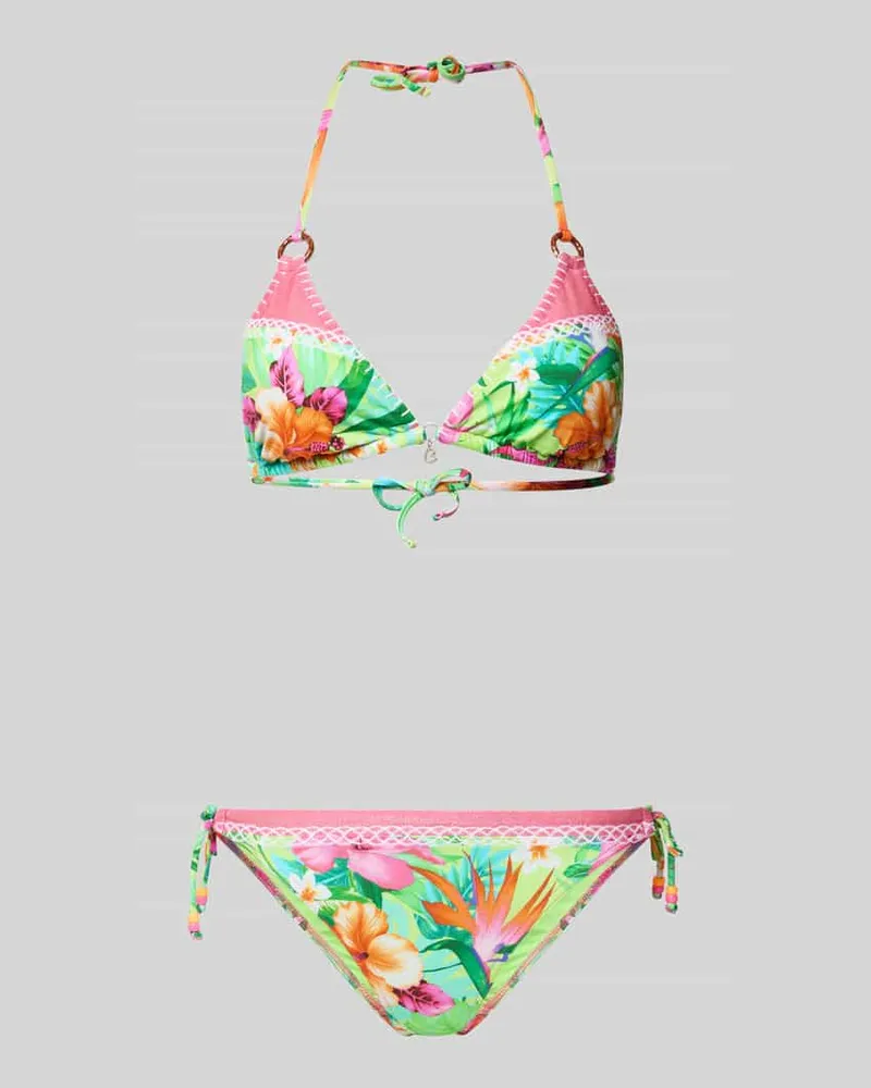 Banana Moon Bikini mit Label-Details Modell 'LINDOSTORA PALMBAY Gruen