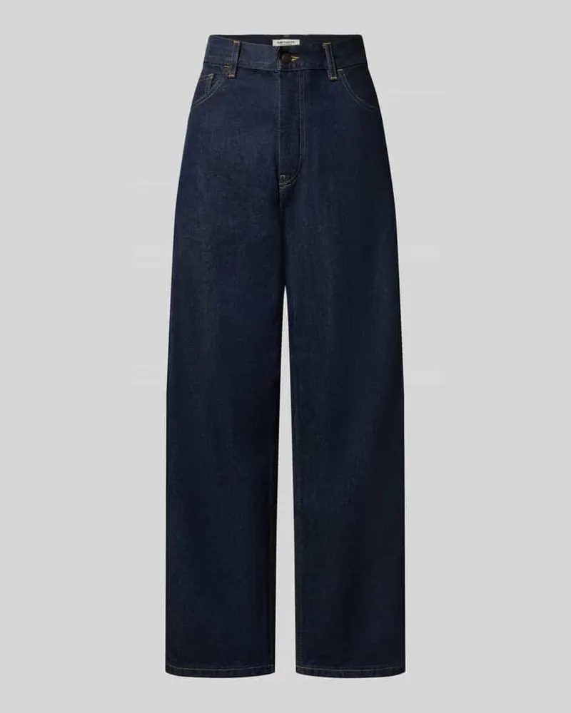Carhartt WIP Wide Fit Jeans aus reiner Baumwolle Modell "Brandon Dunkelblau