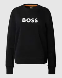 HUGO BOSS Sweatshirt mit Label-Print Modell 'Elaboss Black