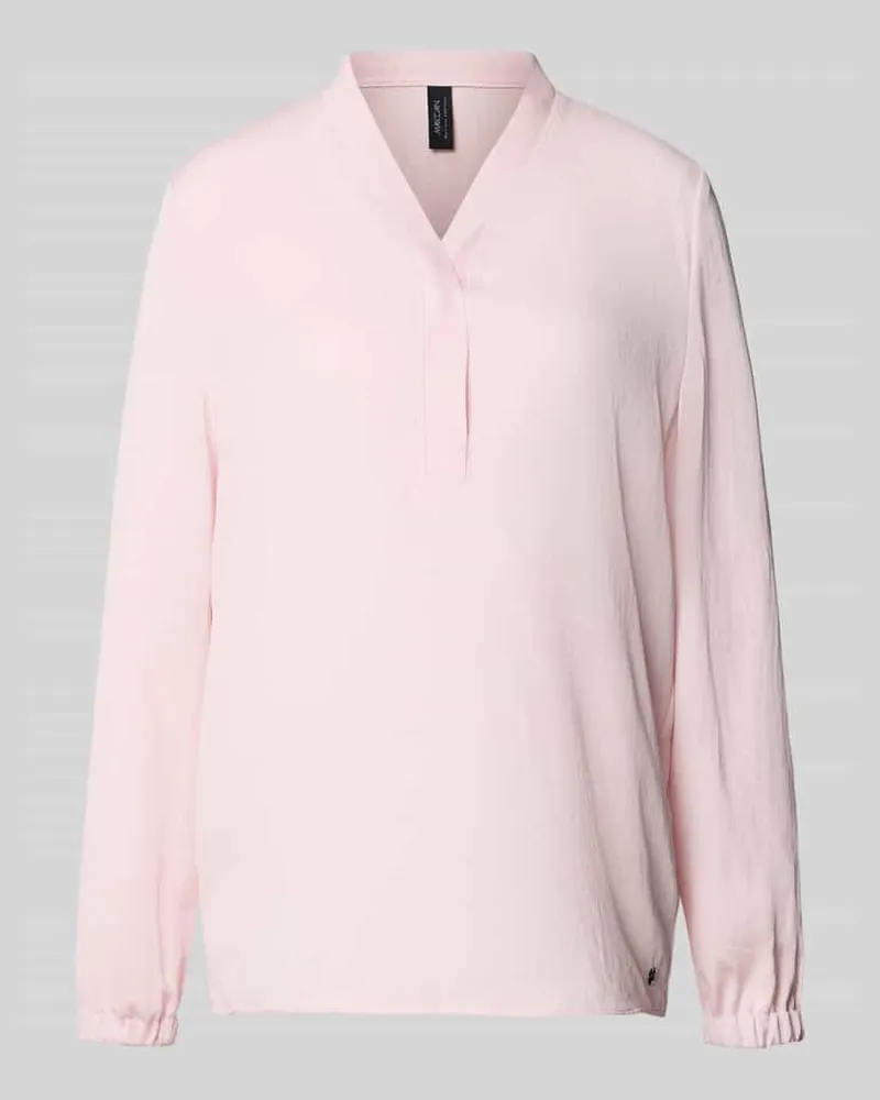 Marc Cain Regular Fit Bluse mit V-Ausschnitt Rosa