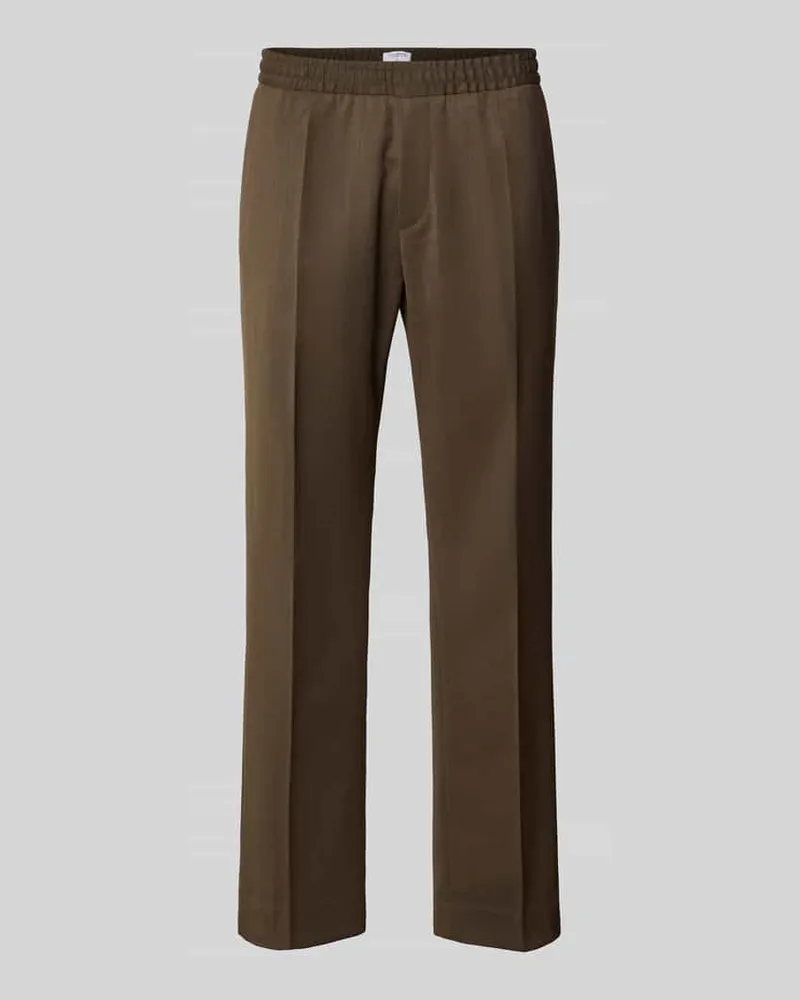 Filippa K Straight Fit Stoffhose mit Woll-Anteil Dunkelbraun