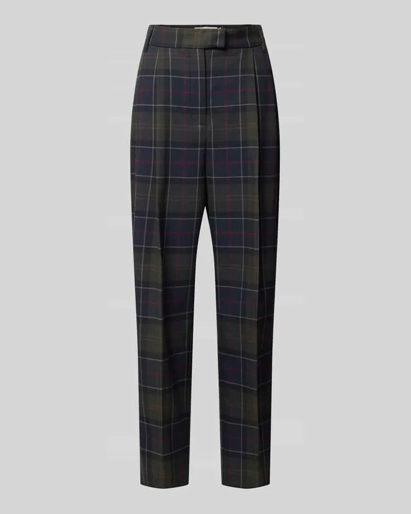 Barbour Regular Fit Bundfaltenhose mit Bügelfalten Marine