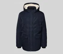 Jacke mit Teddyfell und Pattentaschen