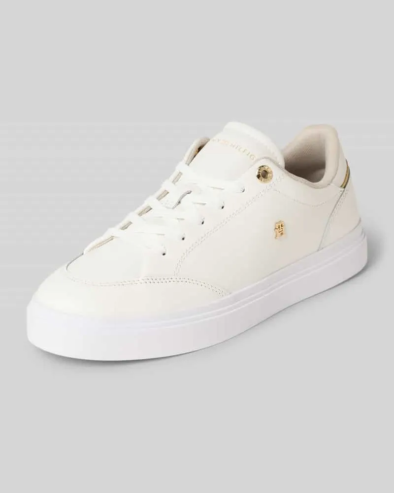 Tommy Hilfiger Low Top Sneaker aus reinem Rindsleder Offwhite