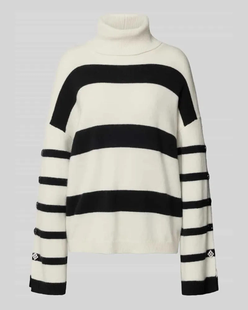Liu Jo Regular Fit Rollkragenpullover aus reiner Wolle Modell 'LIU JO BETTER Offwhite
