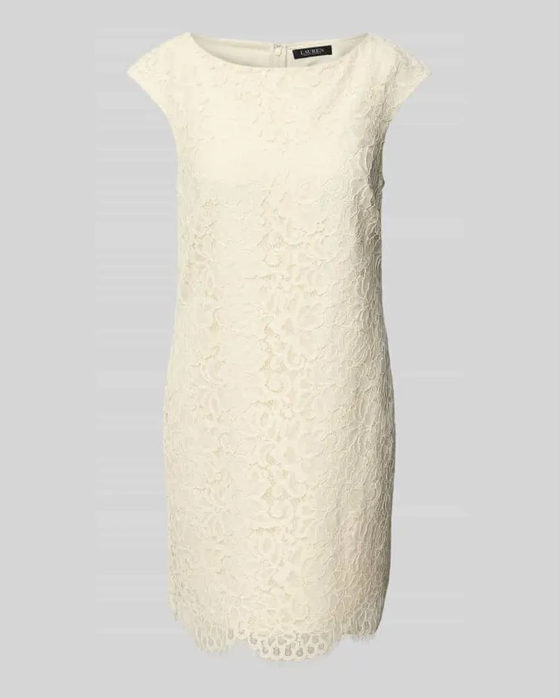 Ralph Lauren Cocktailkleid mit Ausbrenner-Effekt Modell 'Vasberri Offwhite