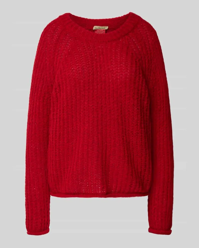 Smith & Soul Strickpullover mit Rundhalsausschnitt und Rollsaum Rot