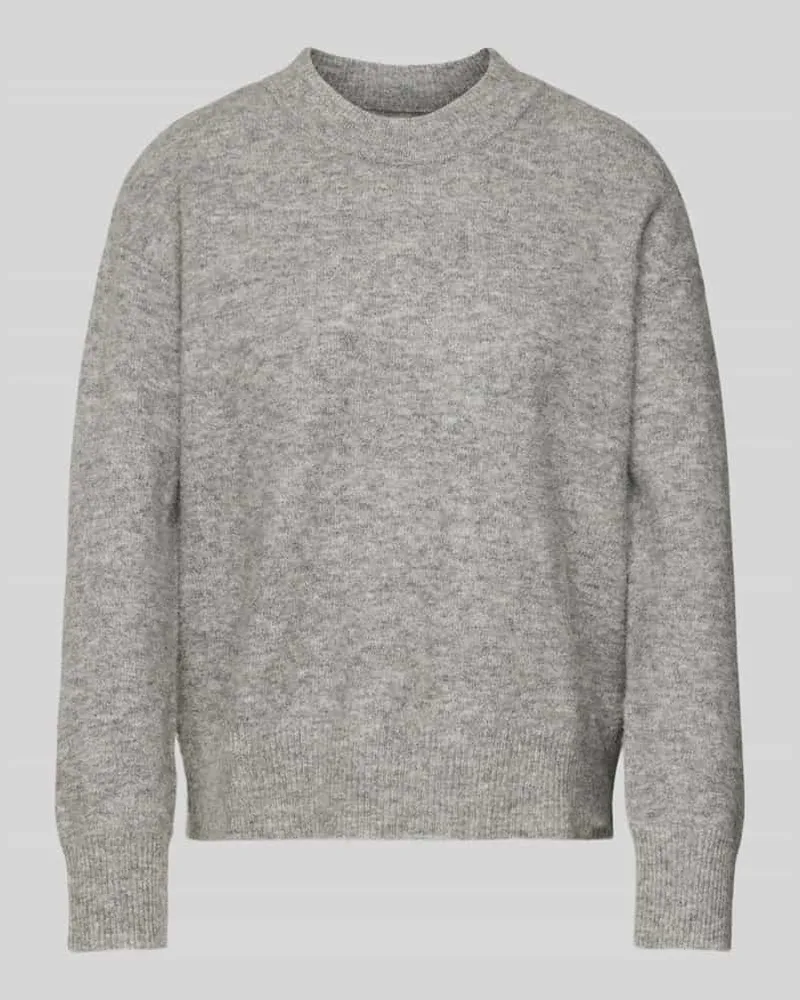 Samsøe & Samsøe Strickpullover mit Rundhalsausschnitt Modell 'ANOUR Mittelgrau
