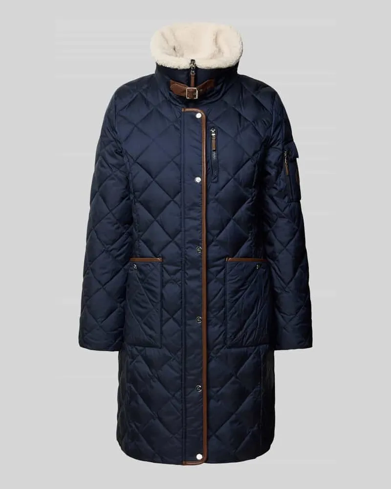 Ralph Lauren Steppmantel mit Stehkragen und Reißverschluss Marine