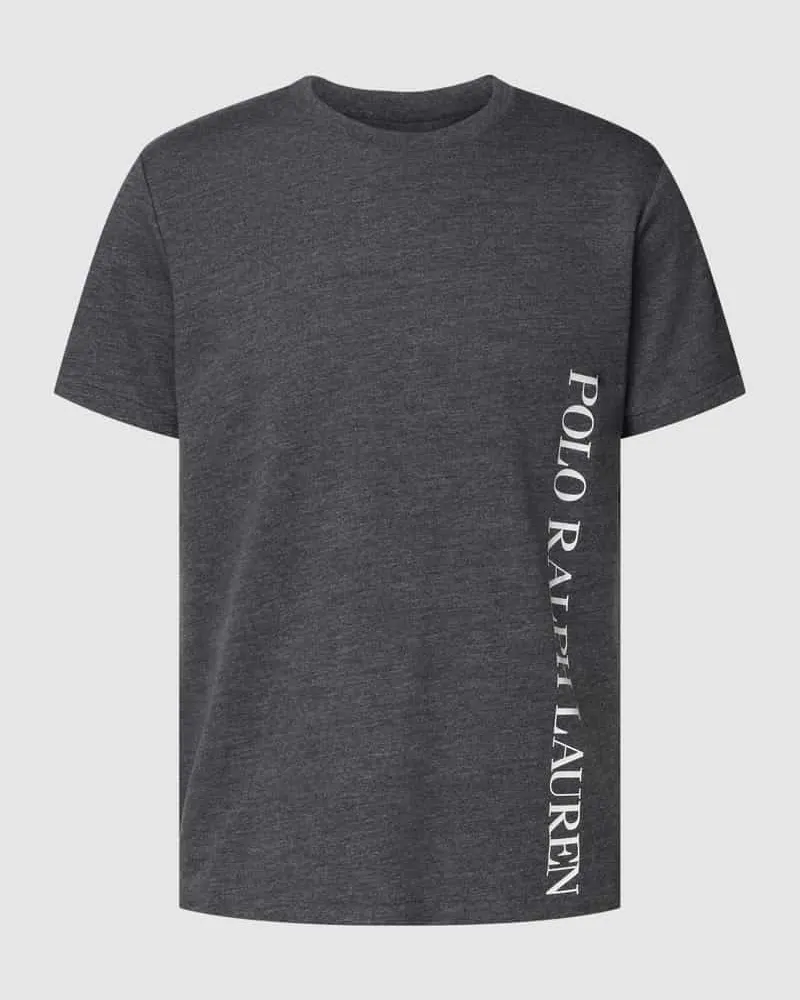 Ralph Lauren T-Shirt mit Label-Print Modell 'LOOPBACK Mittelgrau