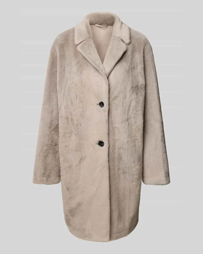 White Label Mantel mit Reverskragen Taupe