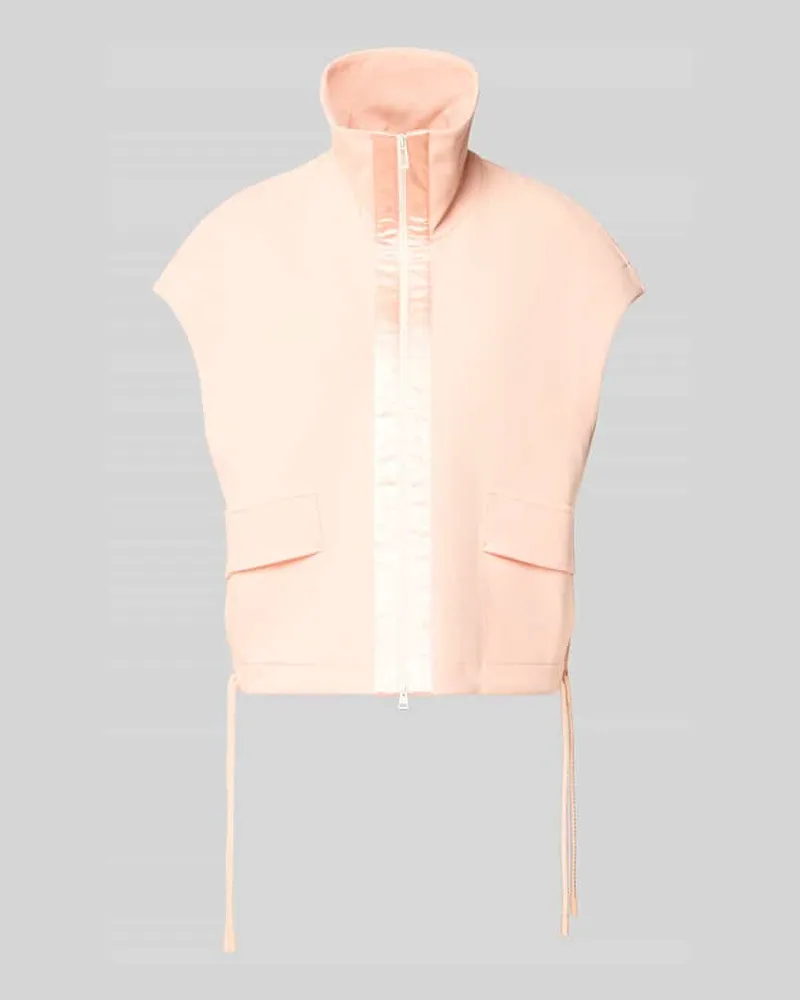 Marc Cain Weste mit Stehkragen und Pattentaschen Apricot